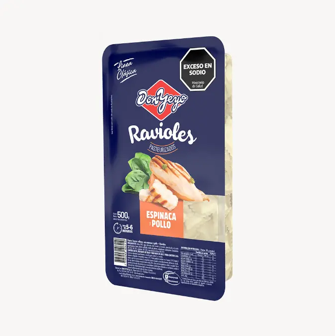 RAVIOLES DON YEYO POLLO Y ESPINACA 500GR