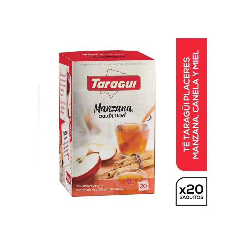 TE TARAGUI PLACERES MANZANA CANELA Y MIEL 20U