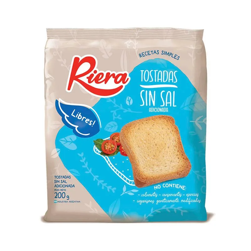 TOSTADA DE MESA RIERA SIN SAL 200GR