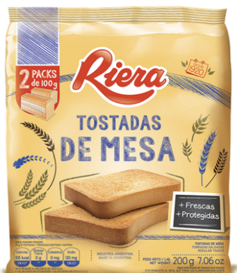 TOSTADA RIERA CLASICA DE MESA 200G