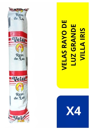 VELAS RAYO DE LUZ X4