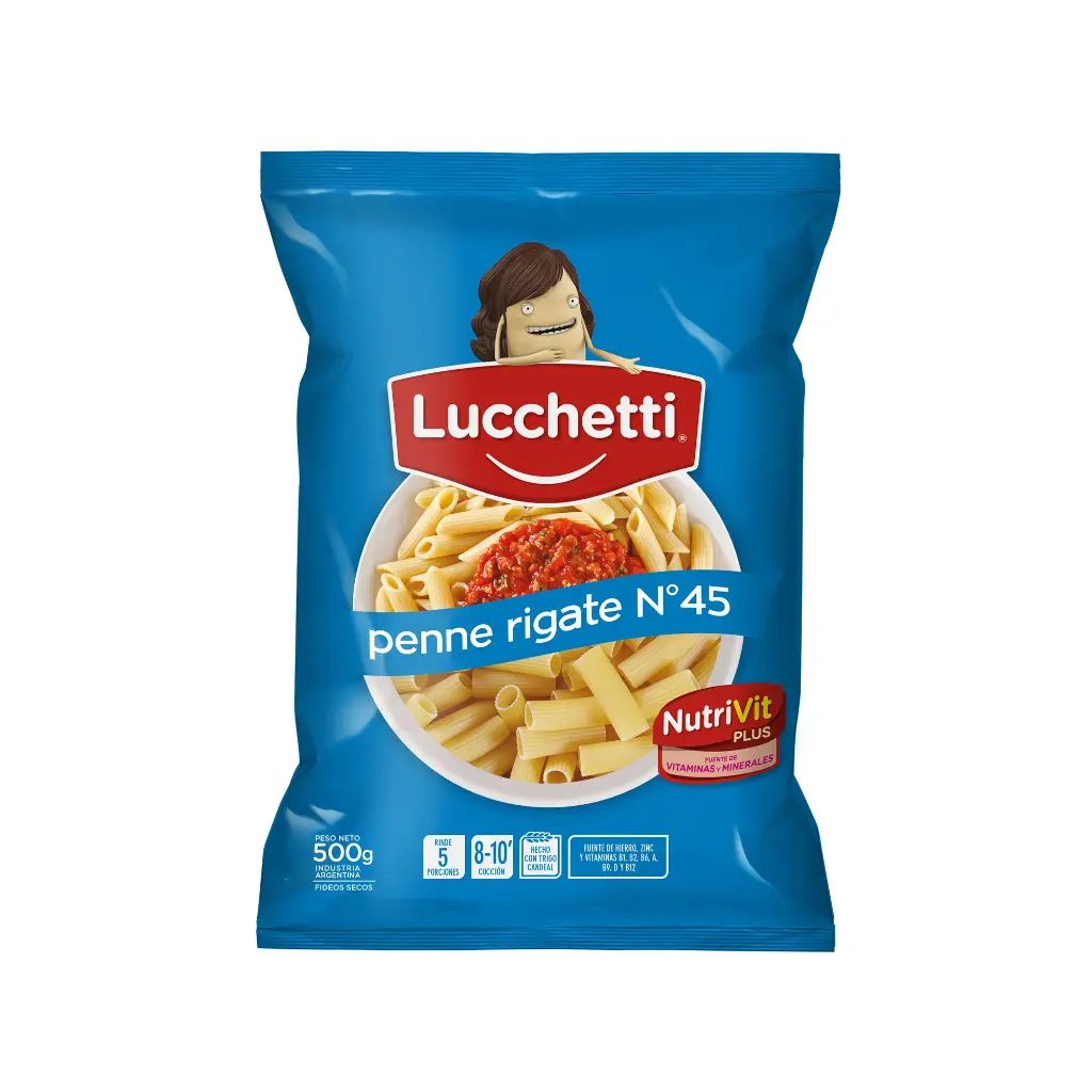 FIDEOS LUCCHETTI PENNE RIGATE N45