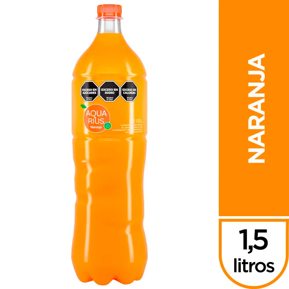 AGUA SABORIZADA AQUARIUS NARANJA 1,5L