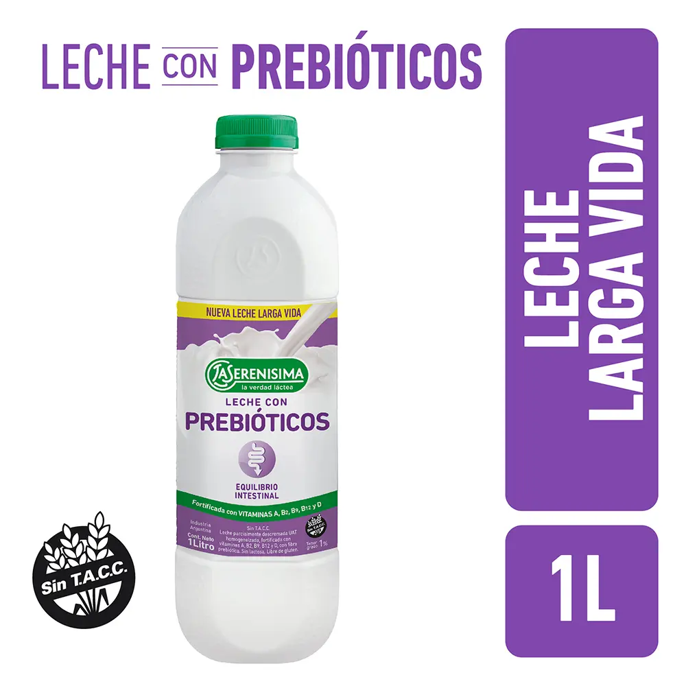LECHE LA SERENISIMA CON PREBIOTICOS 1L