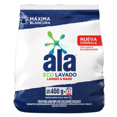 JABON EN POLVO ALA ECOLAVADO A MANO 400GR