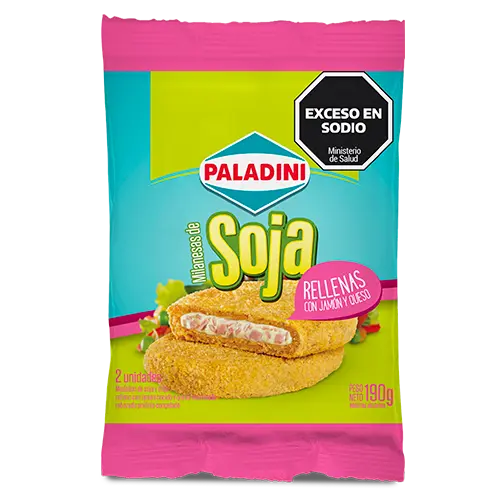 MILANESAS DE SOJA JAMON Y QUESO PALADINI X2
