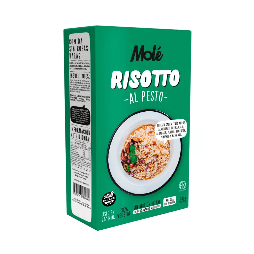 RISOTTO MOLE PESTO SIN TACC 200GR