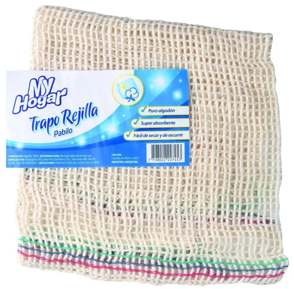 TRAPO REJILLA MY HOGAR 40X40CM