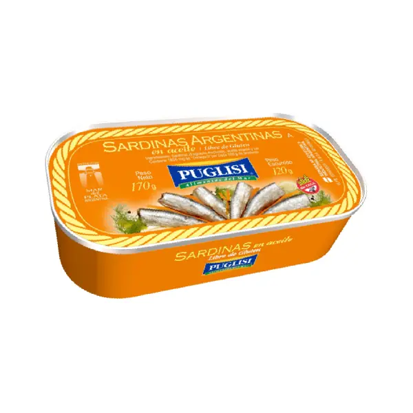 SARDINAS EN ACEITE PUGLISI 170GR