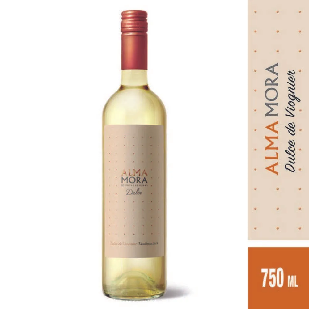 VINO BLANCO ALMA MORA VIOGNIER DULCE 750CC