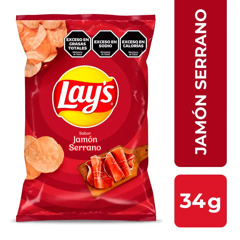 PAPAS FRITAS LAYS JAMON SERRANO 34GR