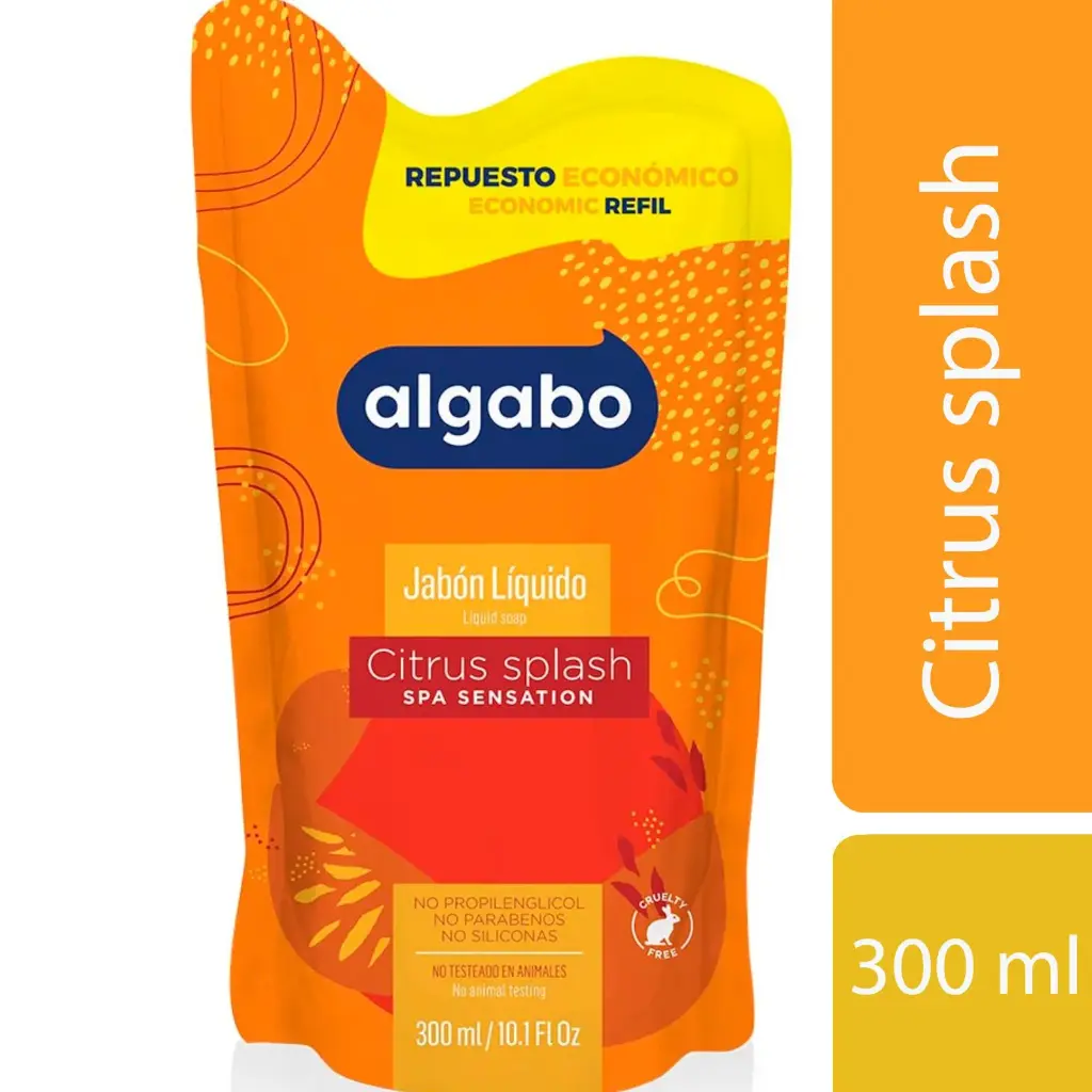 JABON LIQUIDO PARA MANOS ALGABO CITRUS 300CC
