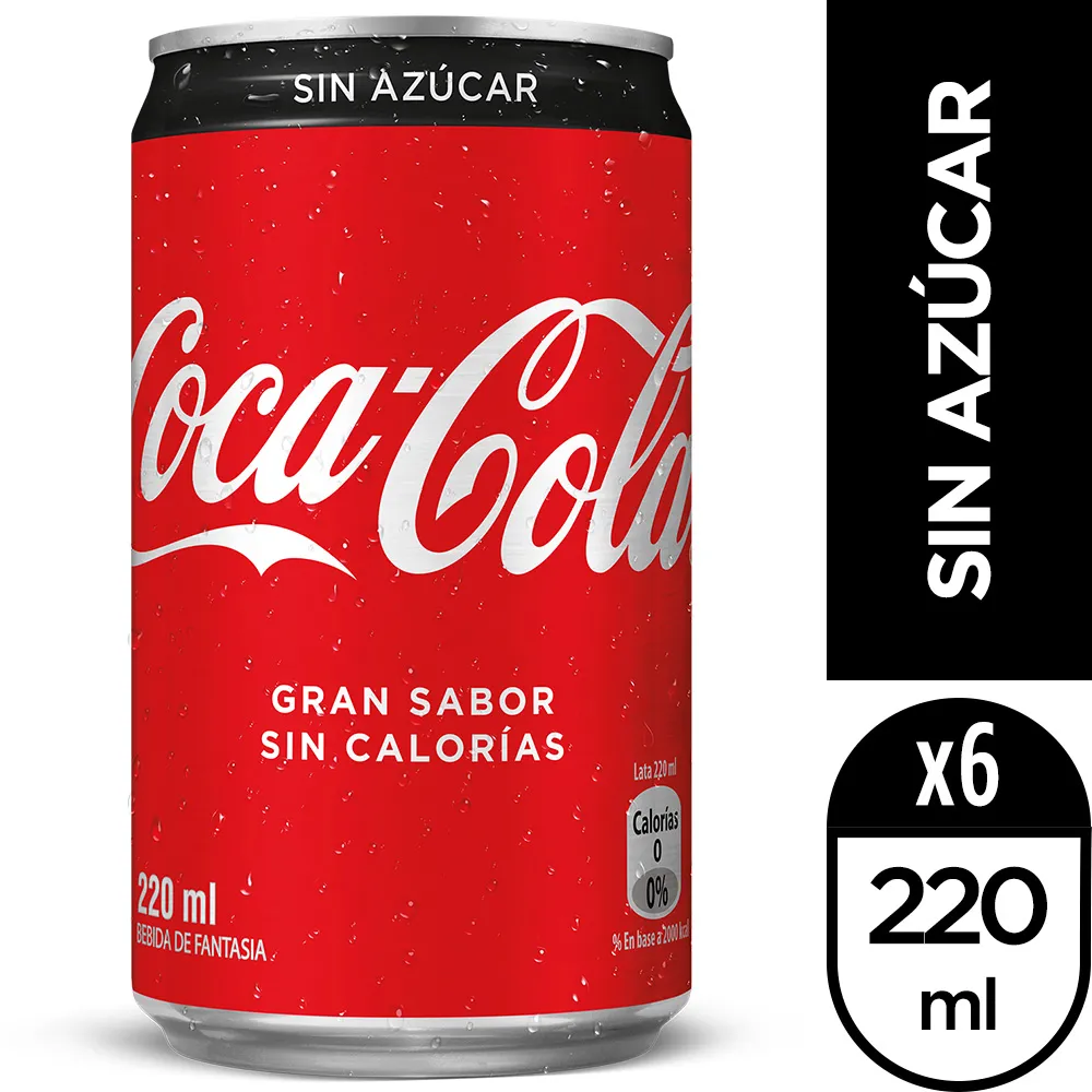 COCA COLA LATA SIN AZUCAR 220CC