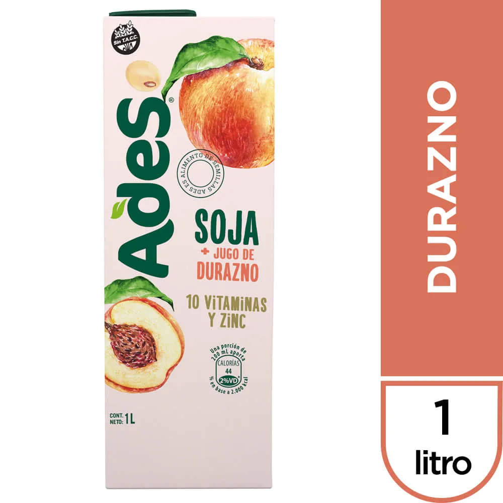 JUGO ADES DURAZNO 1L