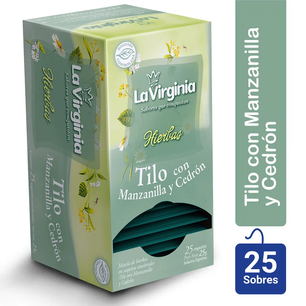 TE LA VIRGINIA TILO / MANZANA / CEDRON 25UN
