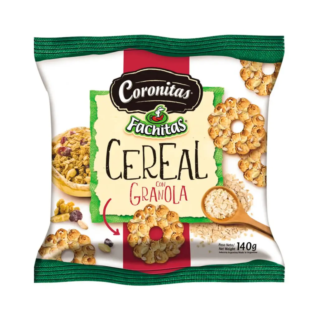 GALLETITAS CORONITAS FACHITAS CEREAL CON AVENA Y GRANOLA 140GR