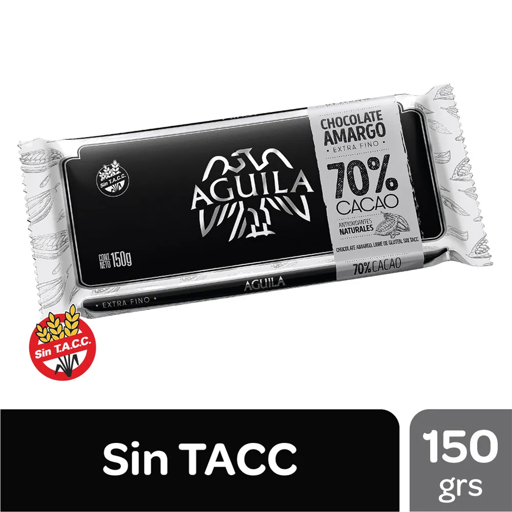 CHOCOLATE  DE TAZA AGUILA CACAO 70% 150GR