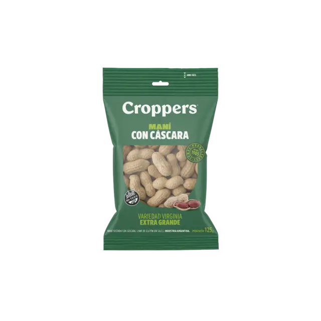 MANI TOSTADO CROPPERS CON CASCARA 120GR