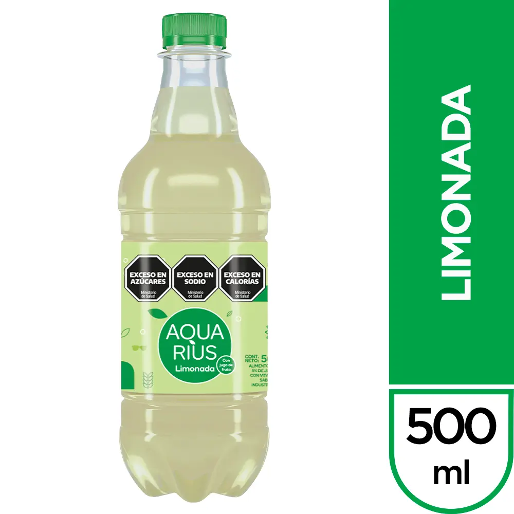 AGUA SABORIZADA AQUARIUS LIMONADA 500CC