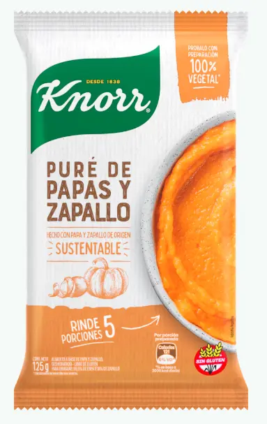 PURE DE PAPAS Y ZAPALLO LISTO KNORR 125GR