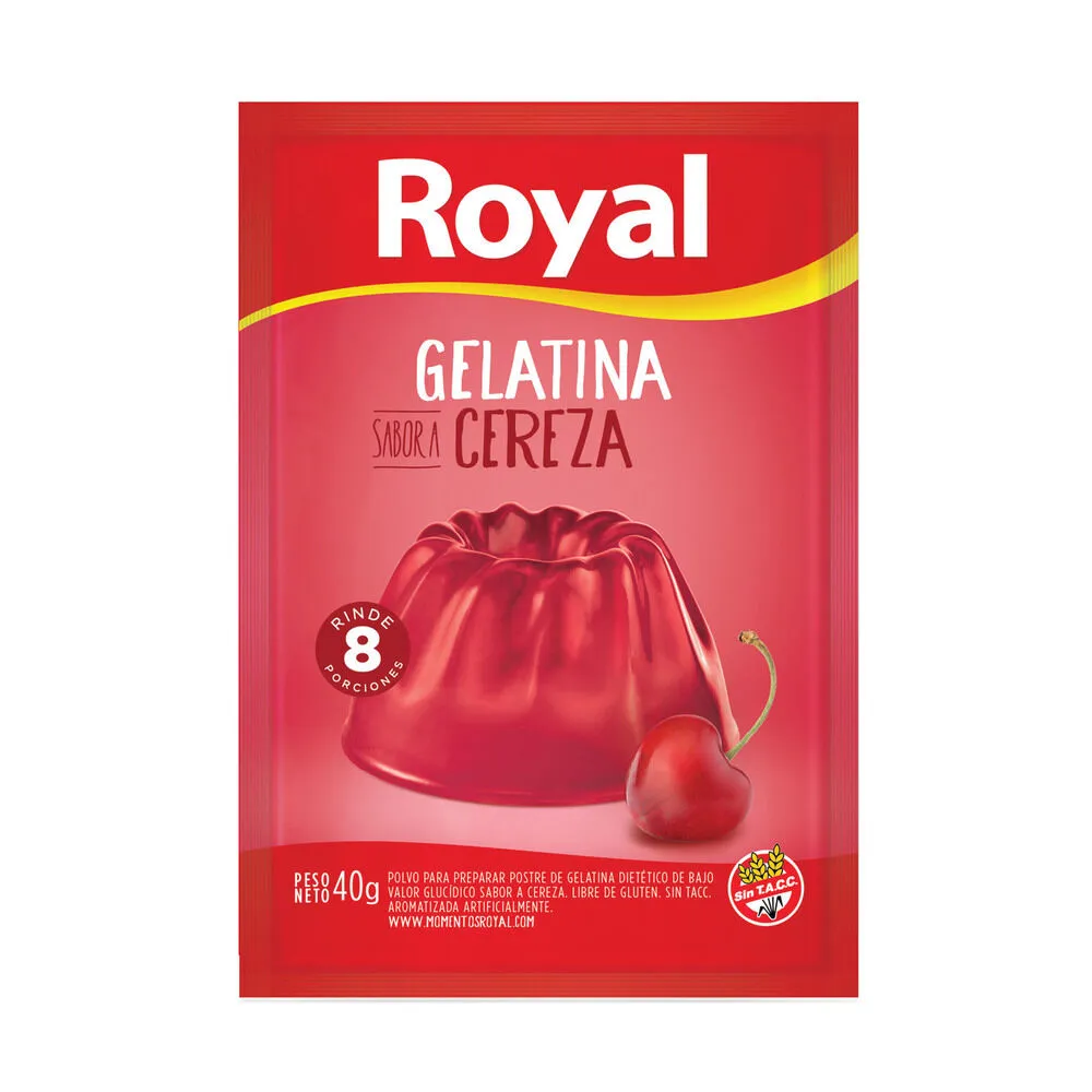 GELATINA ROYAL SABOR CEREZA 25GR