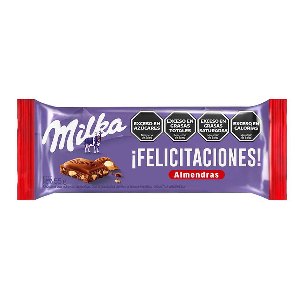 CHOCOLATE MILKA ALMENDRAS 55GR