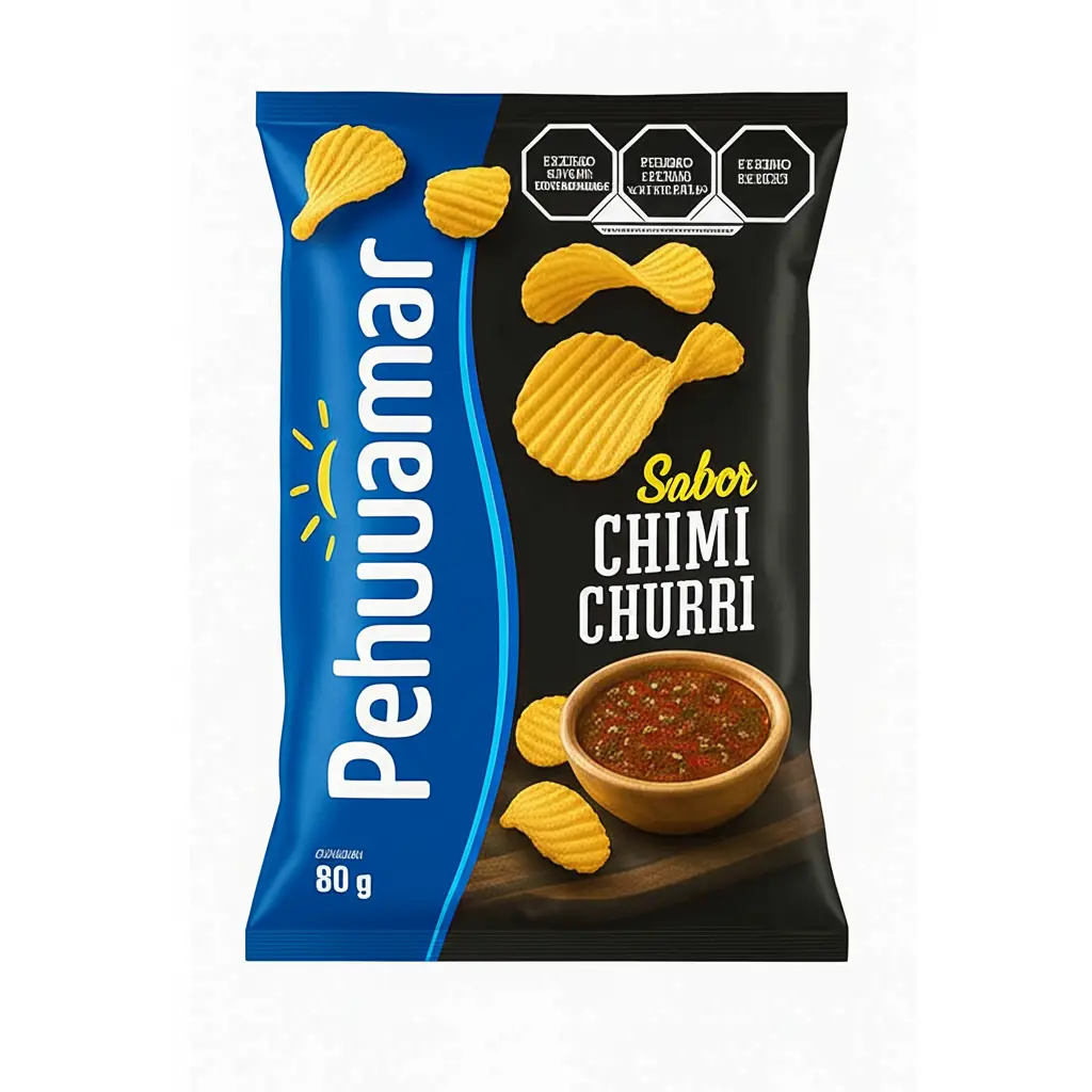 PAPAS FRITAS PEHUAMAR ACANALADAS CHIMICHURRI 80GR 