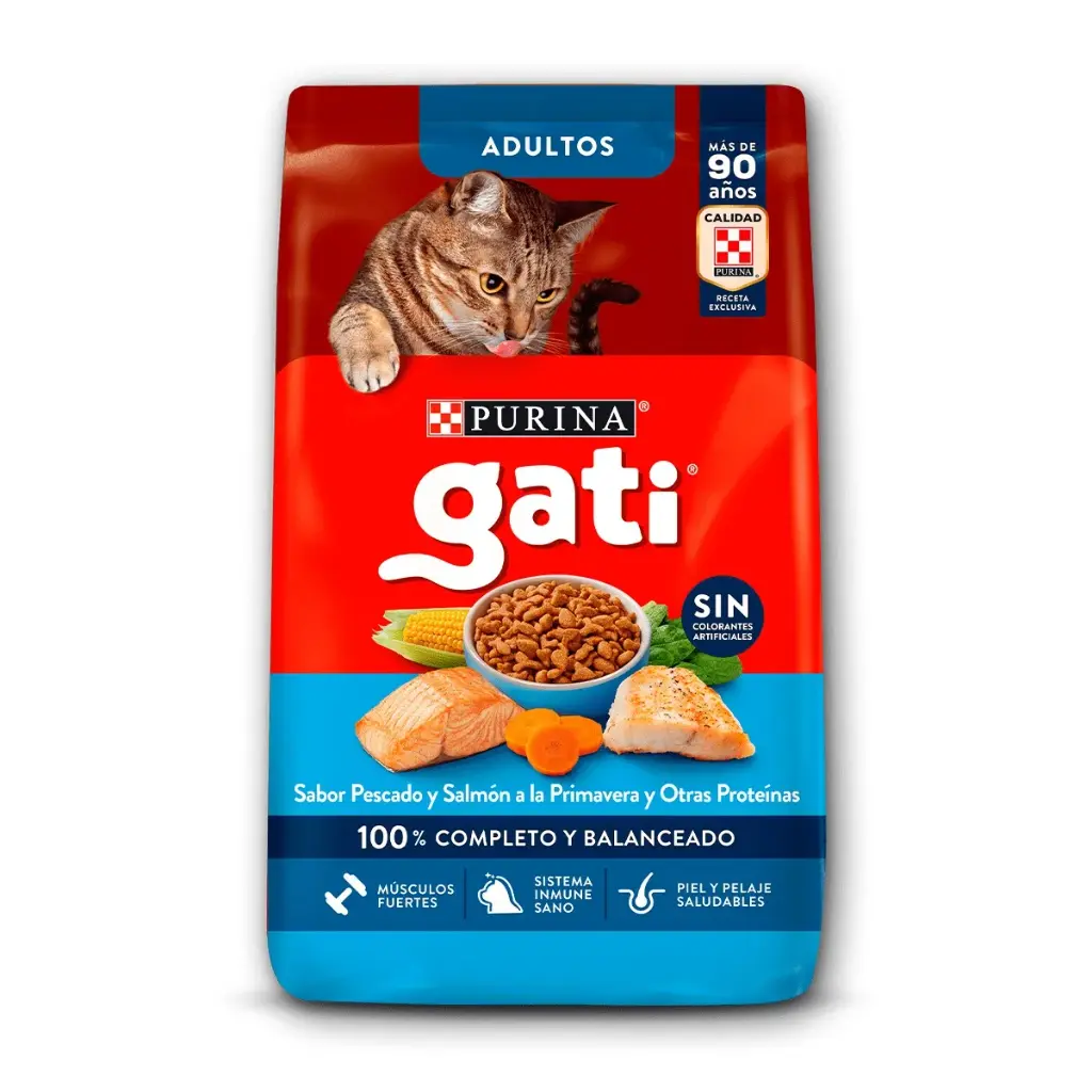 ALIMENTO PARA GATO GATI 3KG SABOR SALMON A LA PRIMAVERA 
