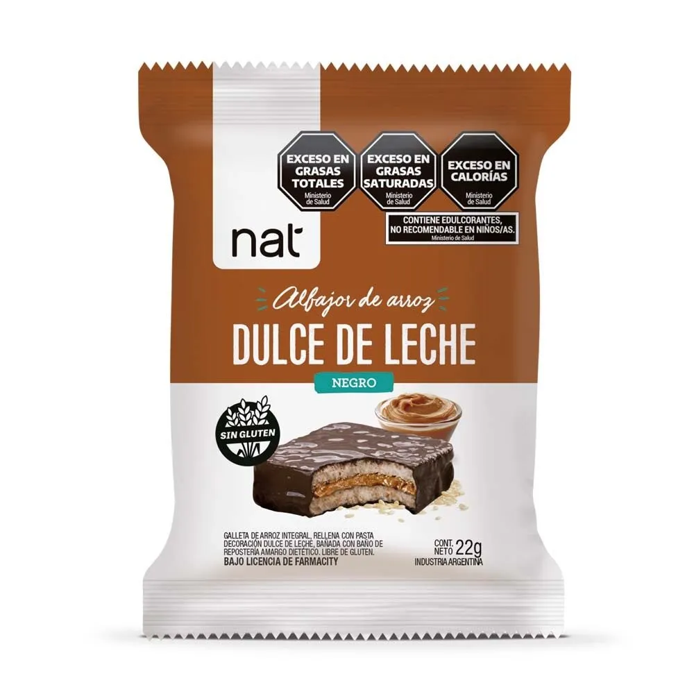 ALFAJOR DE ARROZ LELEMU DULCE DE LECHE 22G