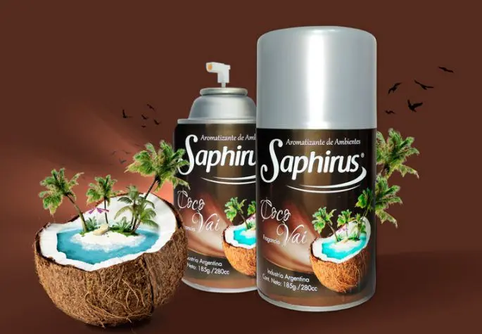 AROMATIZANTE DE AMBIENTE EN AEROSOL SAPHIRUS COCO VAI 280 ML   