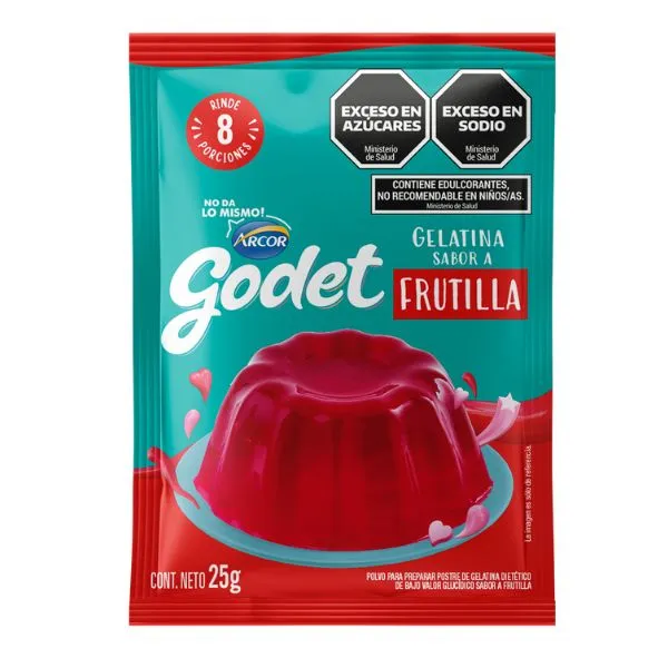 GELATINA GODET FRUTILLA 25GR