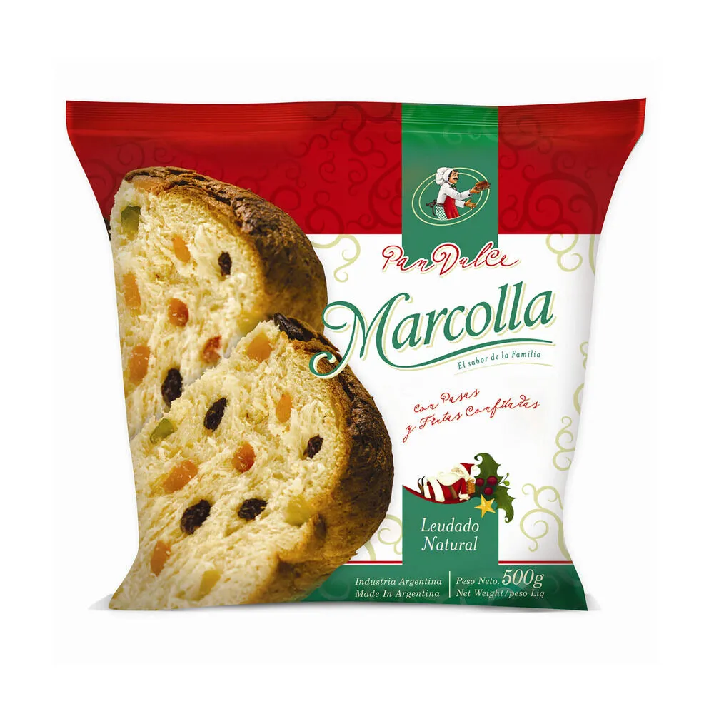 PAN DULCE MARCOLLA CON FRUTAS Y PASAS 500GR