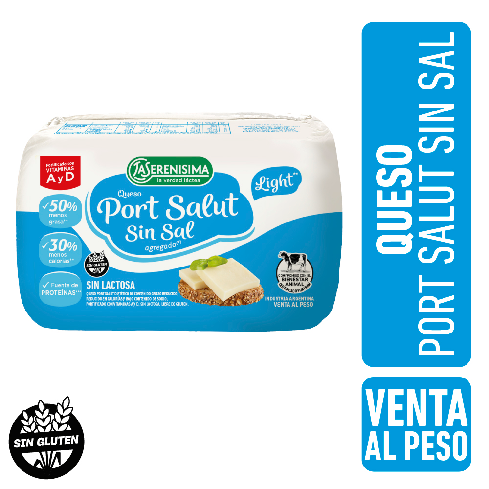 QUESO LA SERENISIMA PORT SALUT SIN SAL 450GR