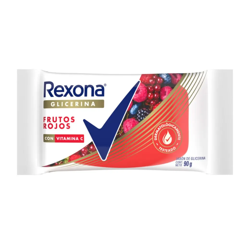 JABON DE TOCADOR REXONA GLICERINA FRUTOS ROJOS 90GR