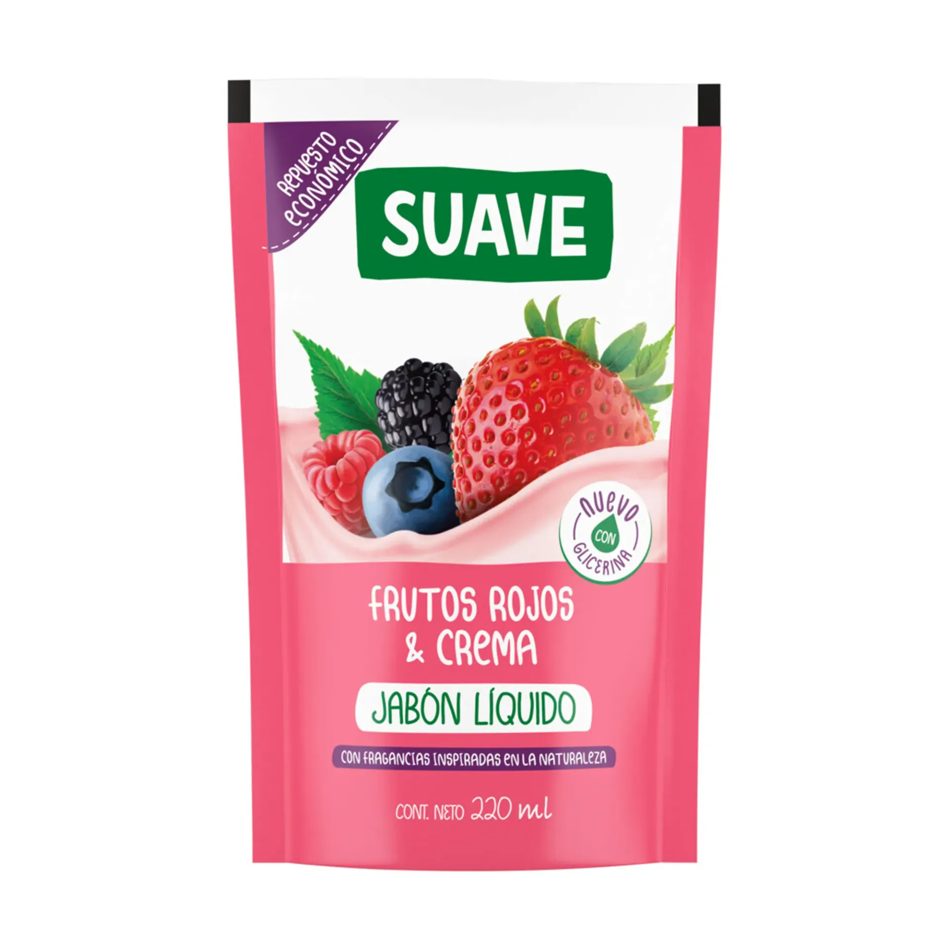 JABON LIQUIDO SUAVE FRUTOS ROJOS 220ML