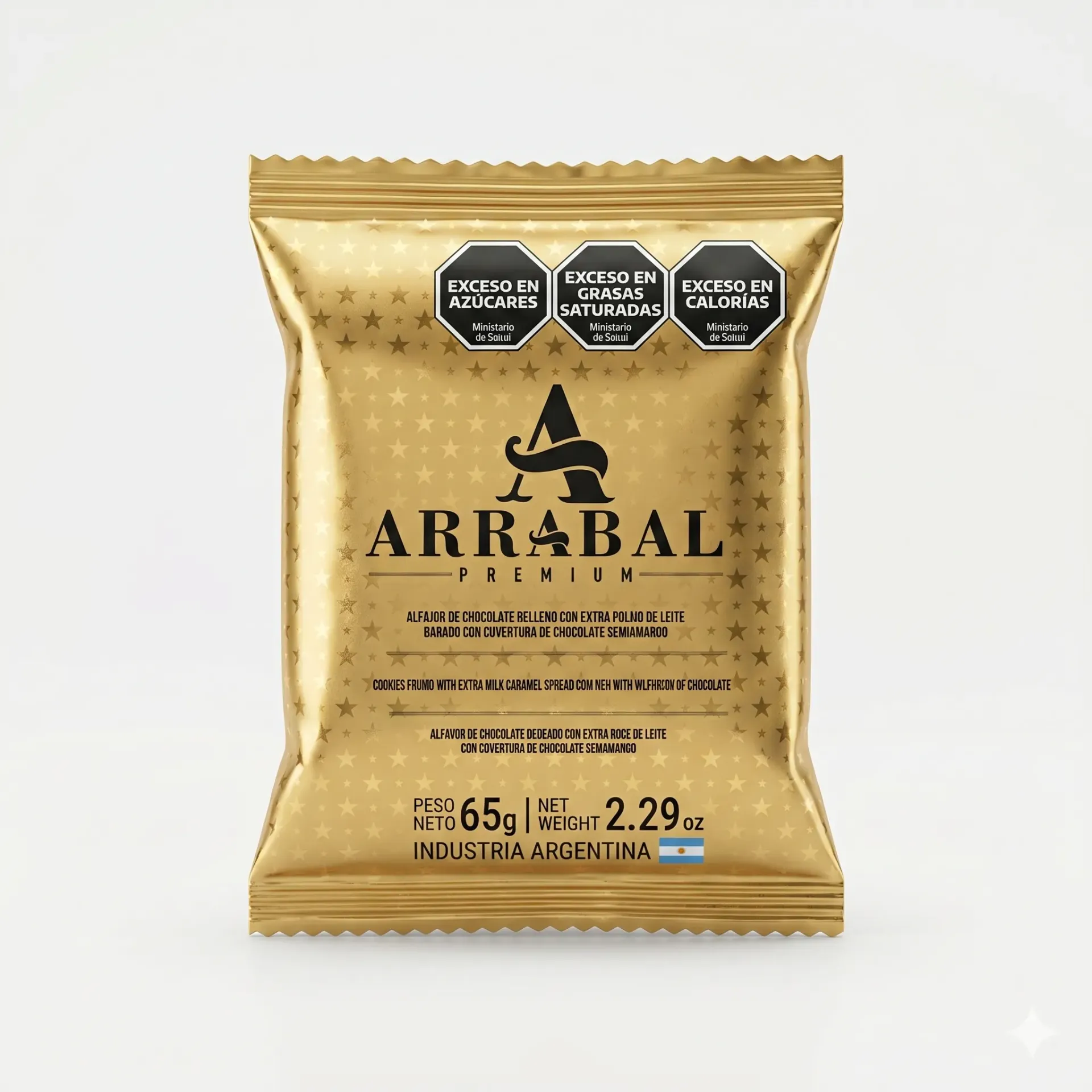 ALFAJOR PREMIUM ARRABAL NEGRO