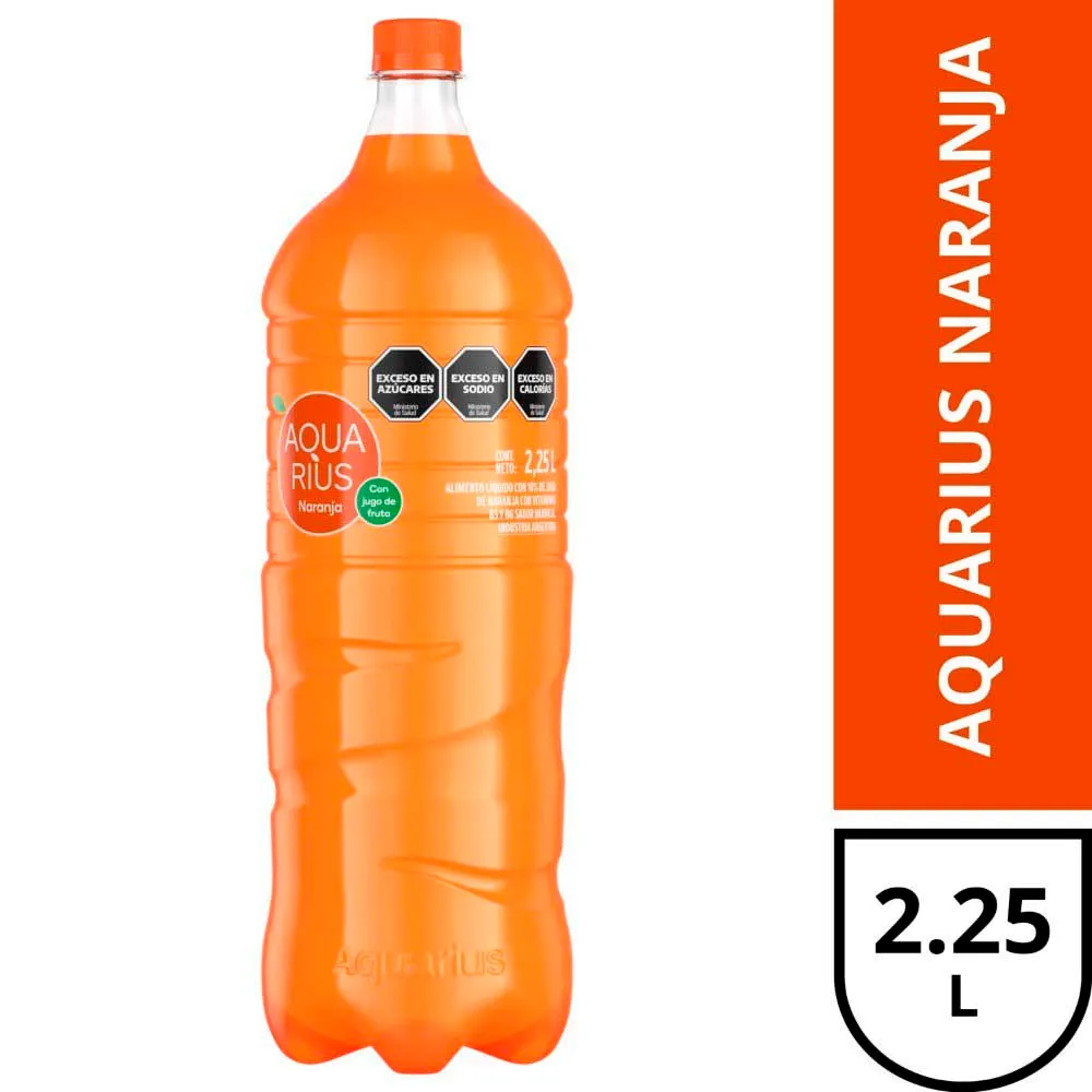 AGUA SABORIZADA AQUARIUS NARANJA 2,25L
