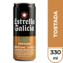 CERVEZA ESTRELLA GALICIA TOSTADA SIN ALCOHOL 330CC LATA