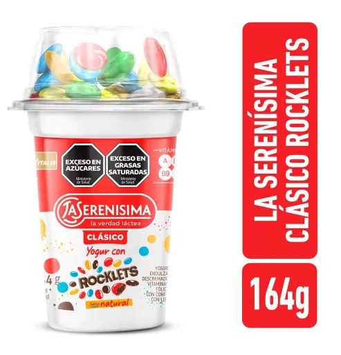YOGURT LA SERENISIMA CLASICO CON ROCLETS 164GR