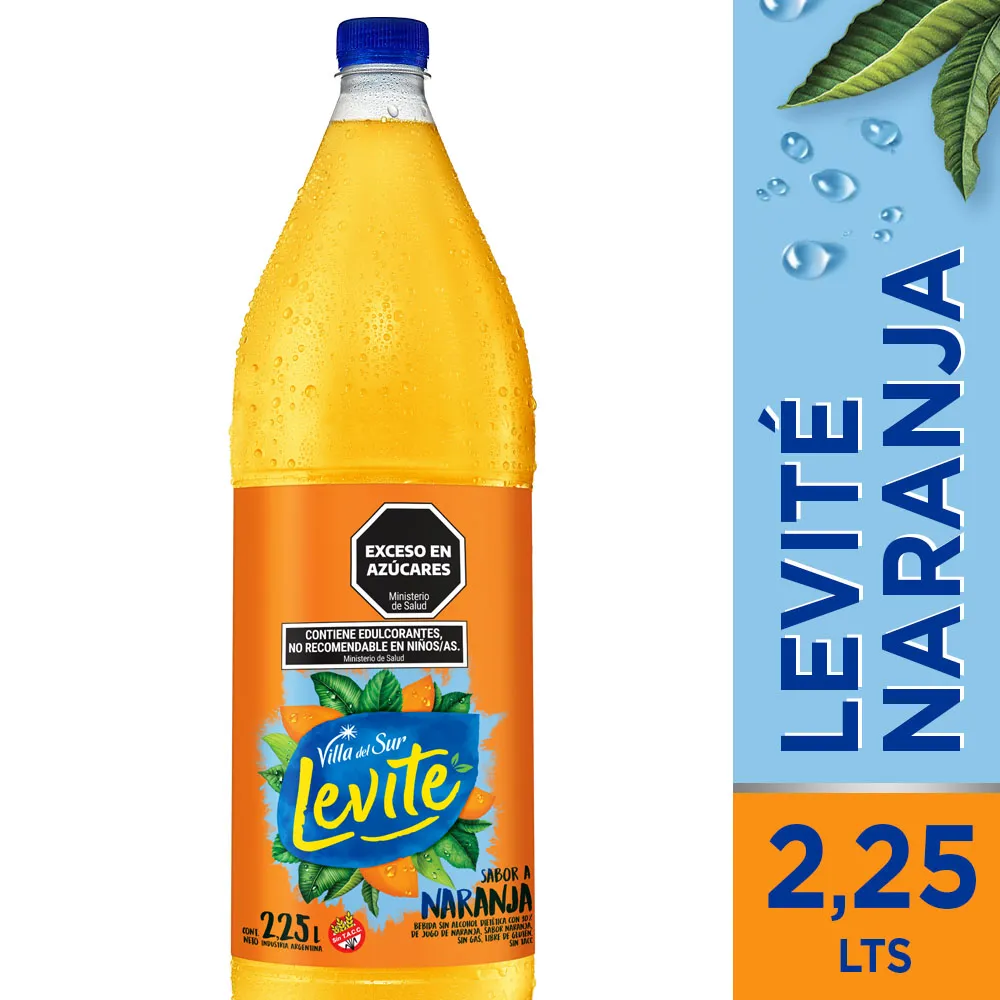 AGUA SABORIZADA LEVITE NARANJA 2,25L