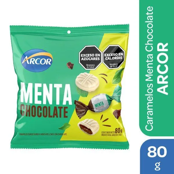 CARAMELOS ARCOR MENTA CHOCOLATE 80GR