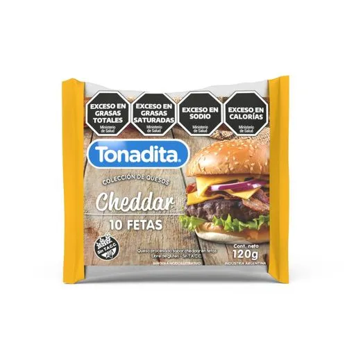 CHEDDAR EN FETAS TONADITA 10 FETAS