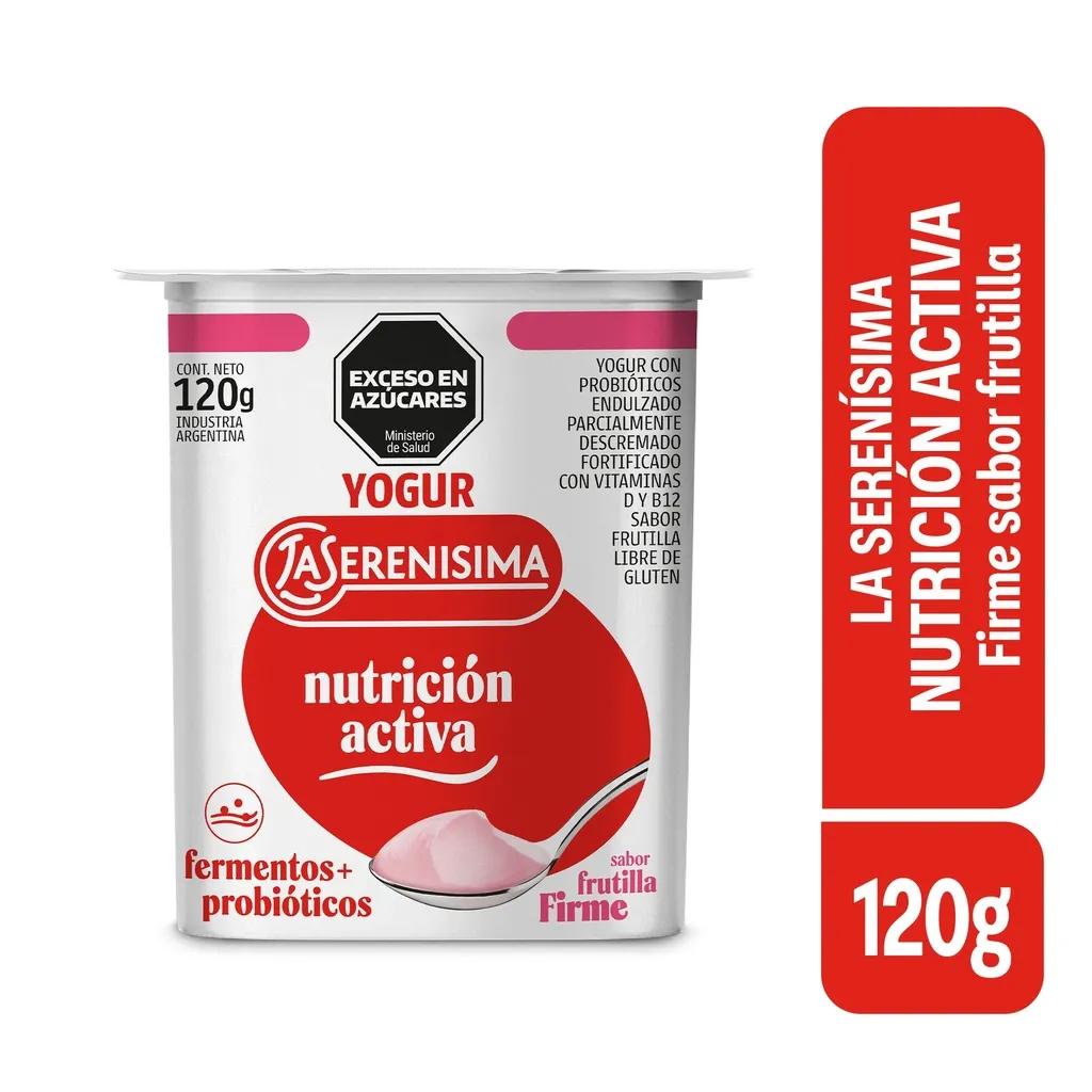 YOGUR FIRME LA SERENISIMA NUTRICION ACTIVA FRUTILLA 120GR
