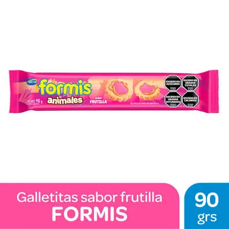 GALLETITAS FORMIS ANIMALES FRUTILLA 90GR