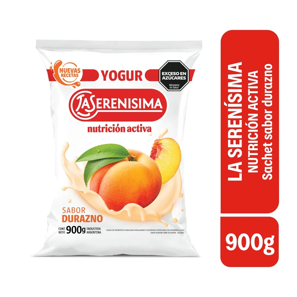 YOGUR BEBIBLE LA SERENISIMA NUTRICION ACTIVA DURAZNO 900CC