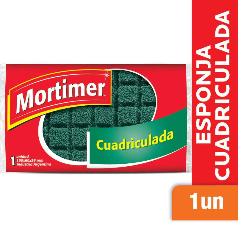 ESPONJA MORTIMER DE FIBRA CUADRICULADA