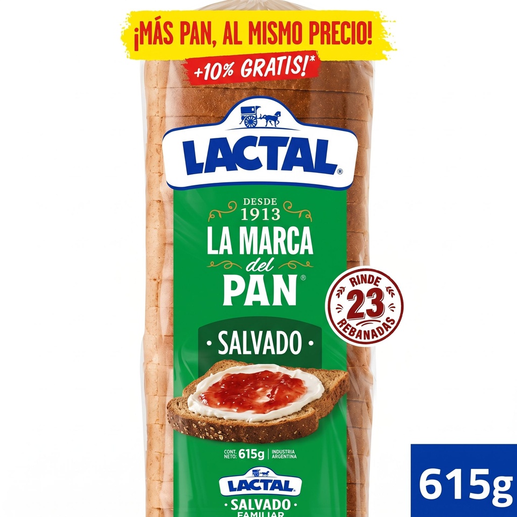 PAN SALVADO LACTAL 615GR