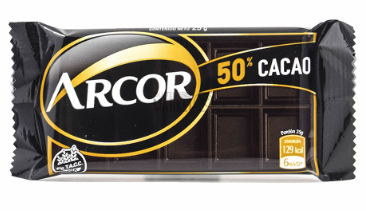 CHOCOLATE NEGRO 50% CACAO ARCOR X25GR