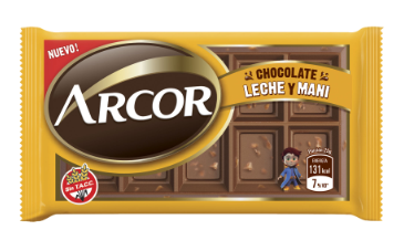 CHOCOLATE NEGRO CON MANÍ ARCOR X25GR