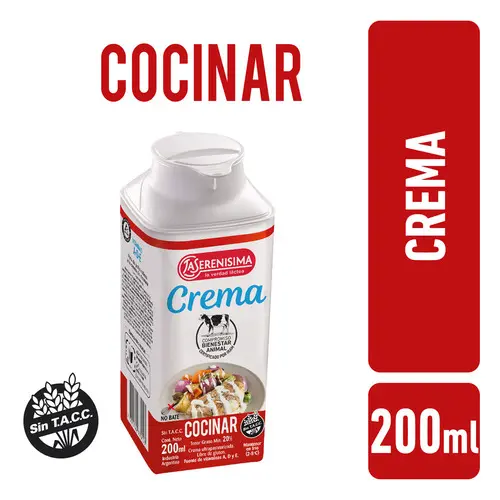 CREMA DE LECHE LA SERENISIMA IDEAL PARA COCINAR 200ML